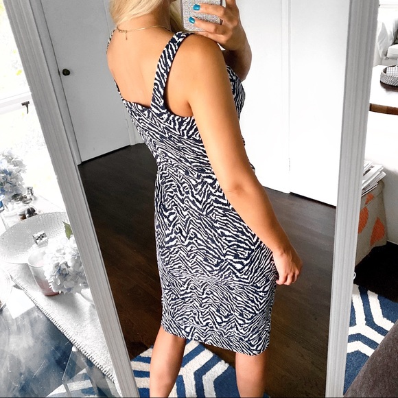 π¦ BANANA REPUBLIC ZEBRA PRINT FORM FITTING DRESS! - Picture 5 of 9